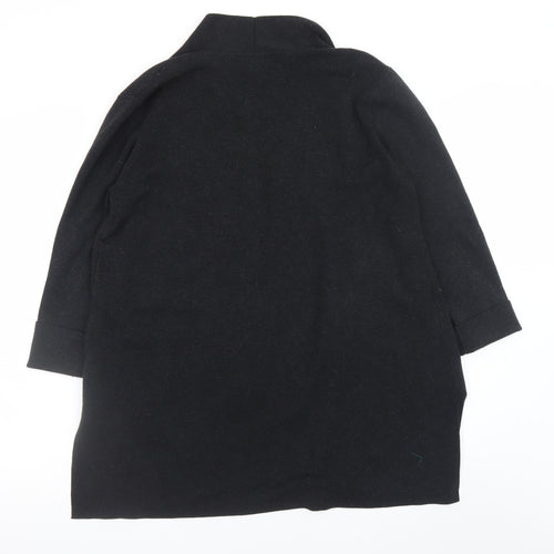 John Lewis Women’s Black Wool Blend Longline Cardigan Size 16