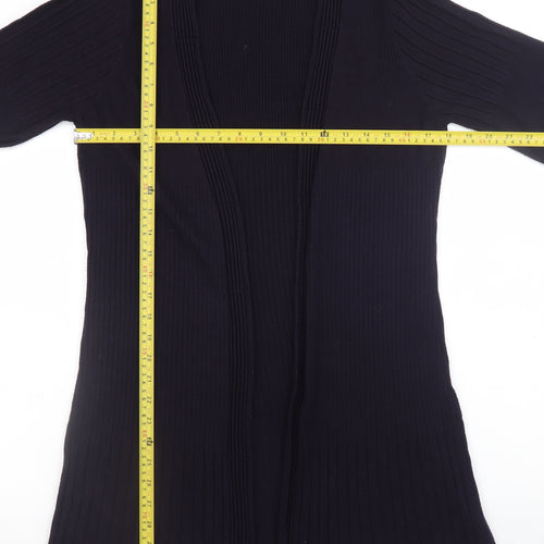 Marks and Spencer Per Una Women Black Size 14 Open Front Long Sleeve Cardigan