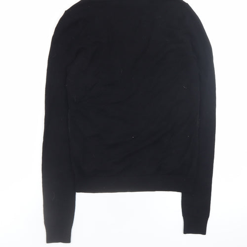 Esprit Women's Black Viscose Knit V-Neck Button Cardigan XS