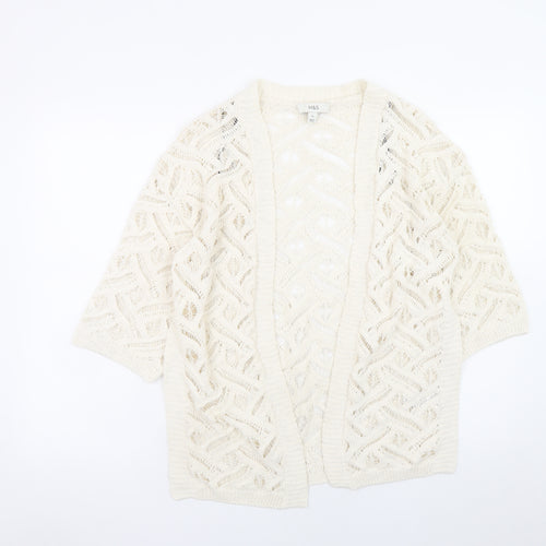 Marks and Spencer Womens Ivory Open Knit Cardigan XS
