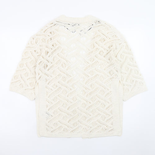 Marks and Spencer Womens Ivory Open Knit Cardigan XS