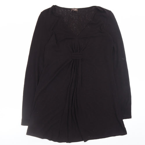 Phase Eight Women’s Black L A-Line V-Neck Jersey Dress
