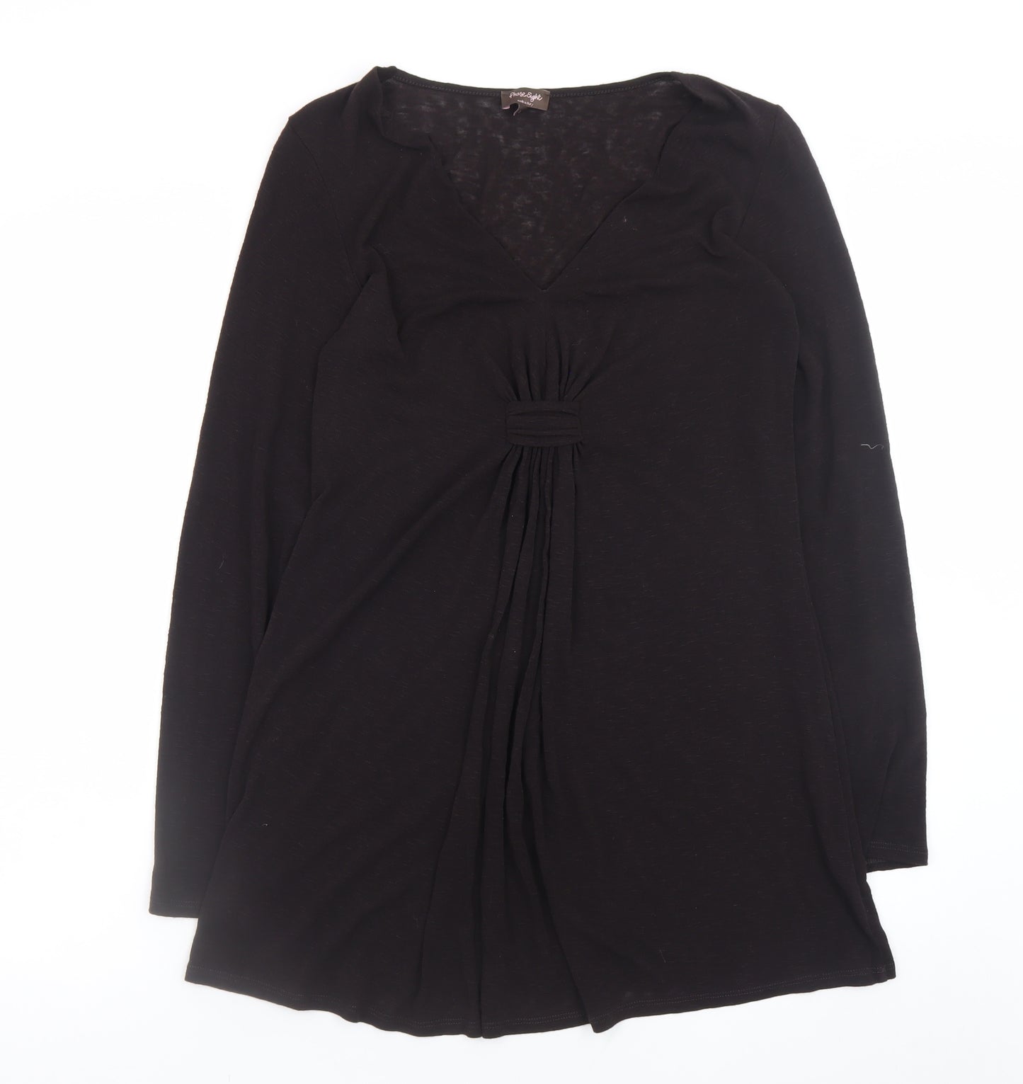Phase Eight Women’s Black L A-Line V-Neck Jersey Dress