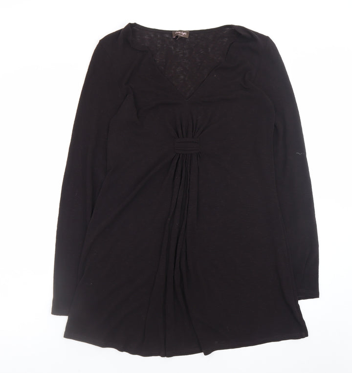 Phase Eight Women’s Black L A-Line V-Neck Jersey Dress