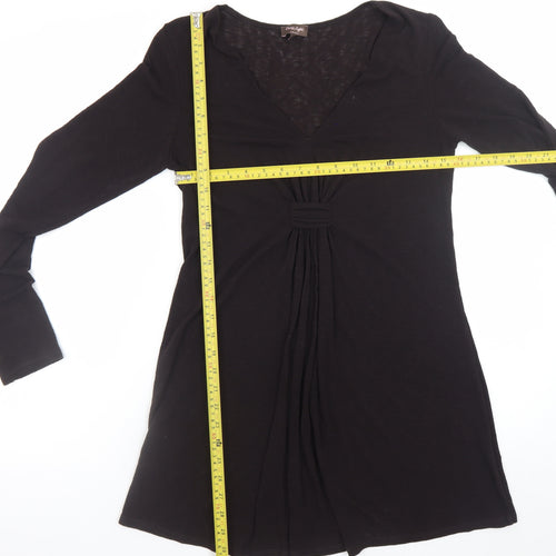 Phase Eight Women’s Black L A-Line V-Neck Jersey Dress
