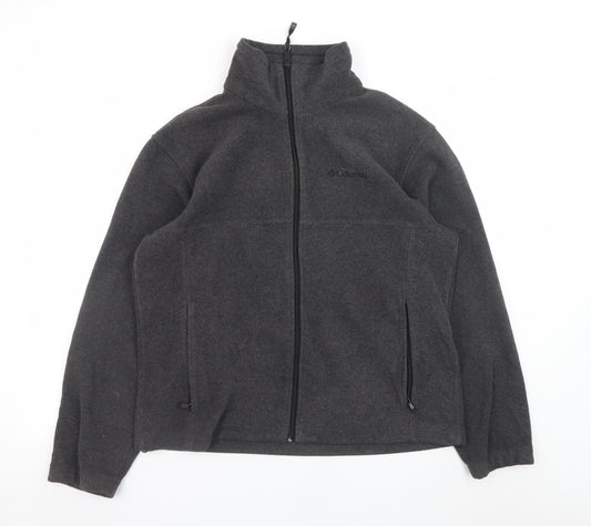Columbia Men’s Grey Fleece Full Zip Jacket Size M Outdoor