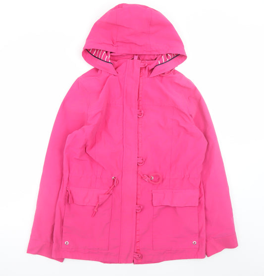 Marks and Spencer Women's Very Pink Hooded Parka Jacket Size 10
