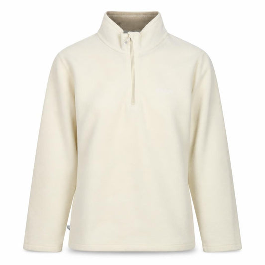 Front view of Regatta Women’s Beige 1/2 Zip Fleece Sweatshirt UK 12 Polyester