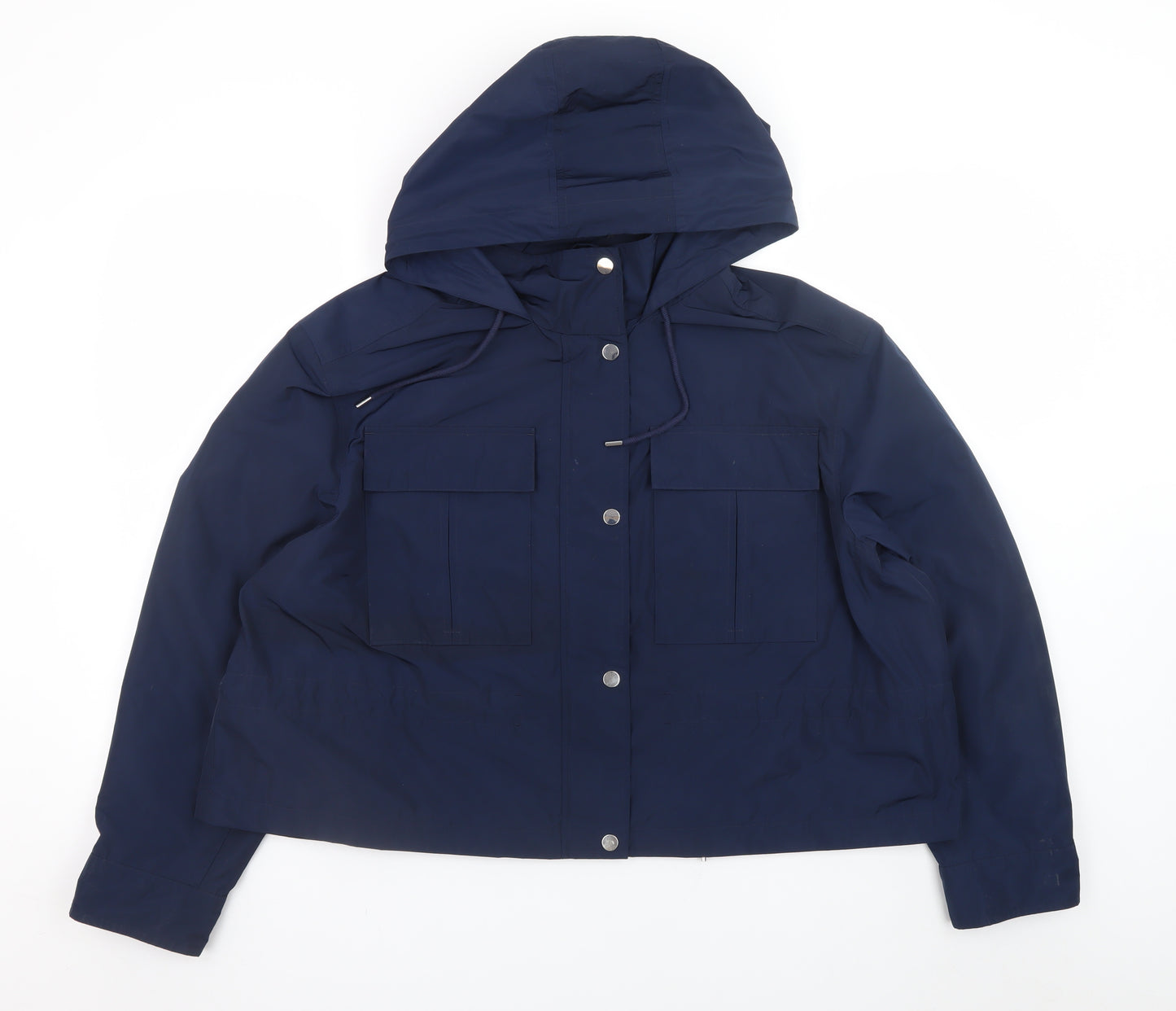 Marks and Spencer Women's Blue Hooded Anorak Jacket Size 18