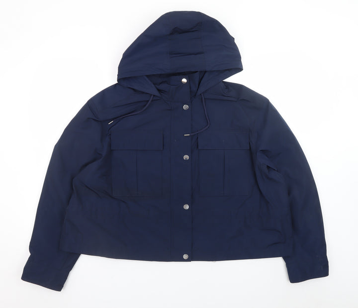 Marks and Spencer Women's Blue Hooded Anorak Jacket Size 18