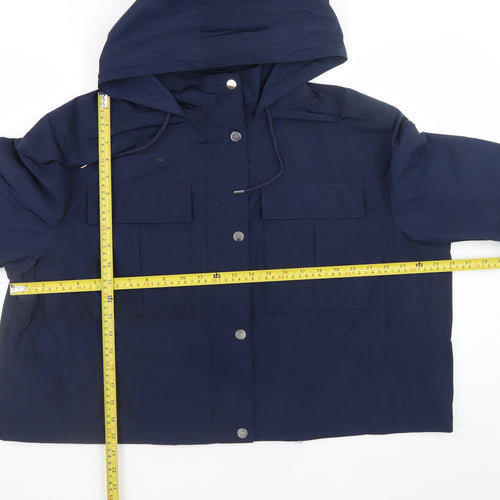 Marks and Spencer Women's Blue Hooded Anorak Jacket Size 18