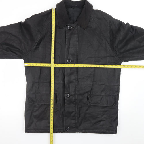 Copperstone Tailoring Men's Black Medium Water Resistant Overcoat