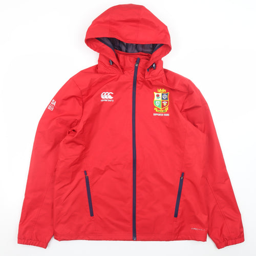 Canterbury Men's Red L Waterproof Rugby Hooded Jacket