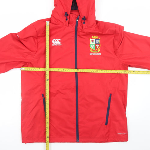 Canterbury Men's Red L Waterproof Rugby Hooded Jacket
