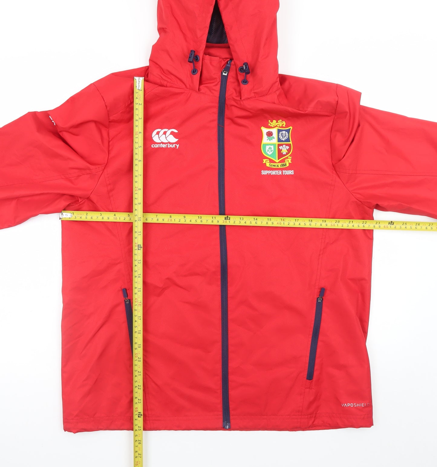 Canterbury Men's Red L Waterproof Rugby Hooded Jacket