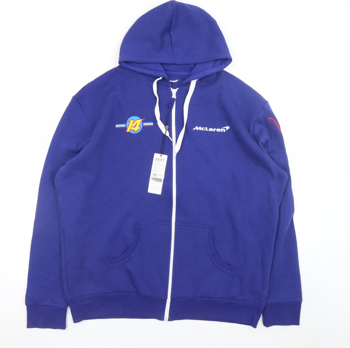 McLaren Men's Blue Full Zip Graphic Racing Hoodie XXL