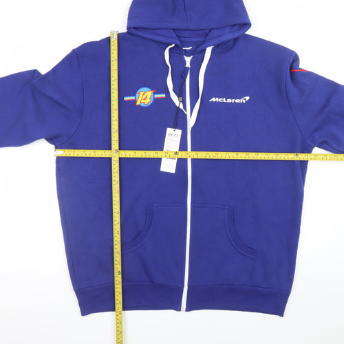 McLaren Men's Blue Full Zip Graphic Racing Hoodie XXL