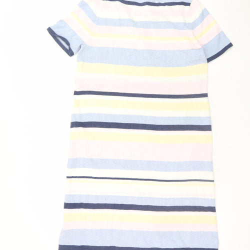 Seraphine Women’s Multicoloured Striped Cotton Maternity T-Shirt Dress Size S