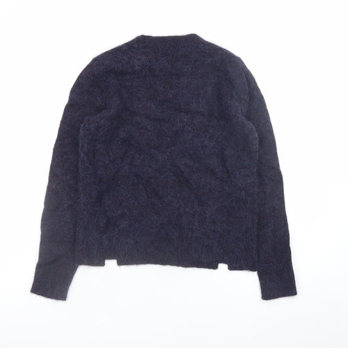 White Stuff Women Blue Alpaca Blend Star Pullover Jumper UK 10
