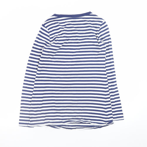 George Maternity Blue White Striped Long Sleeve V-Neck Top UK 10