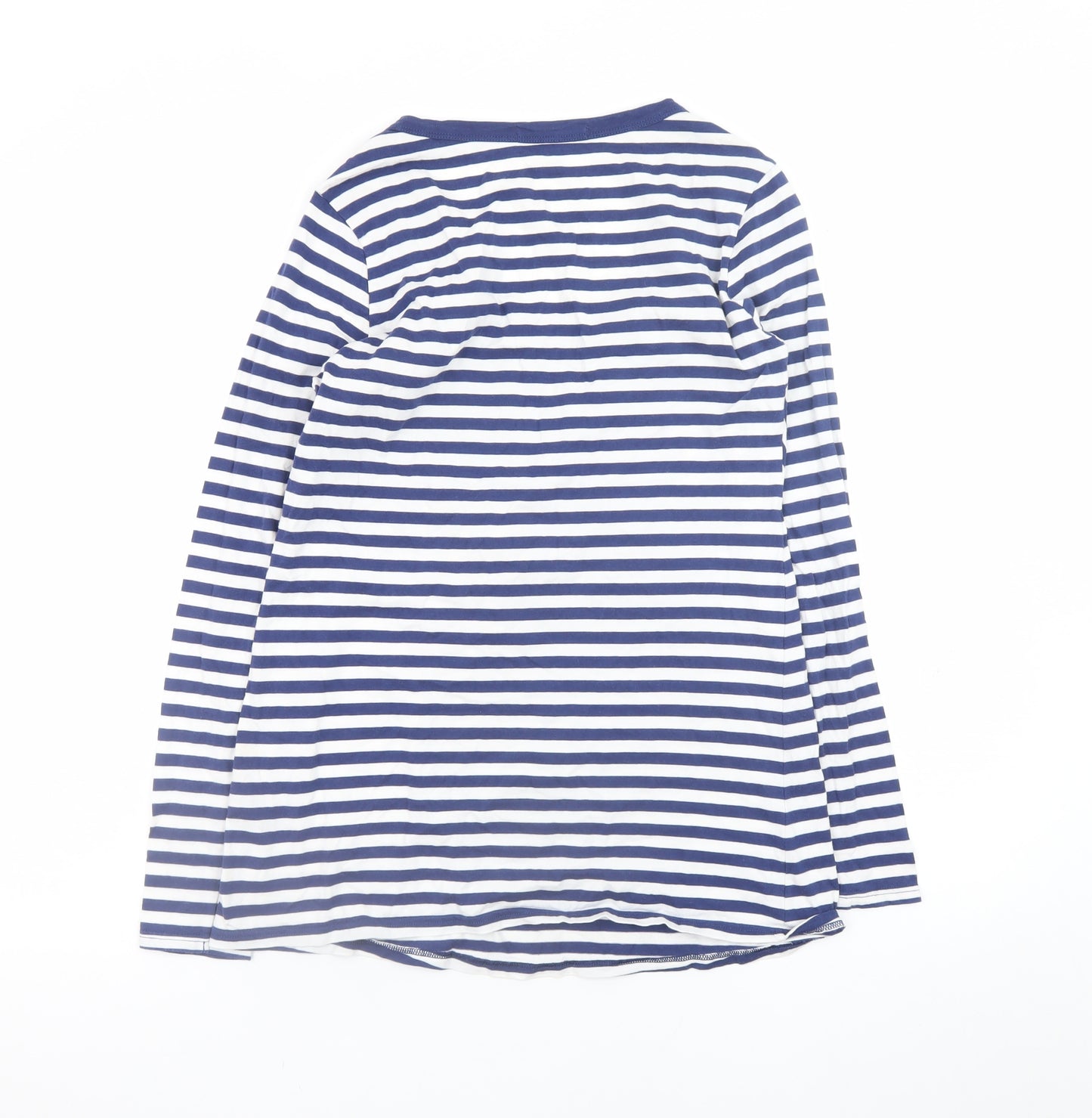George Maternity Blue White Striped Long Sleeve V-Neck Top UK 10