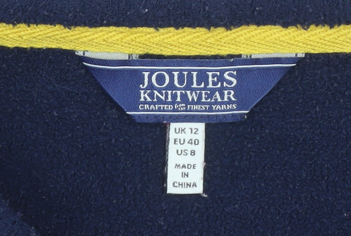 Joules Women Blue Striped Crew Neck Pullover Jumper Size 12