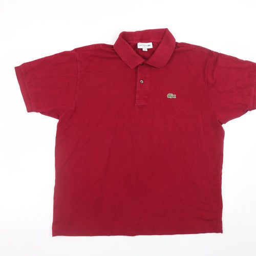 Lacoste Men’s Red Classic Fit Polo Shirt Size XL Cotton