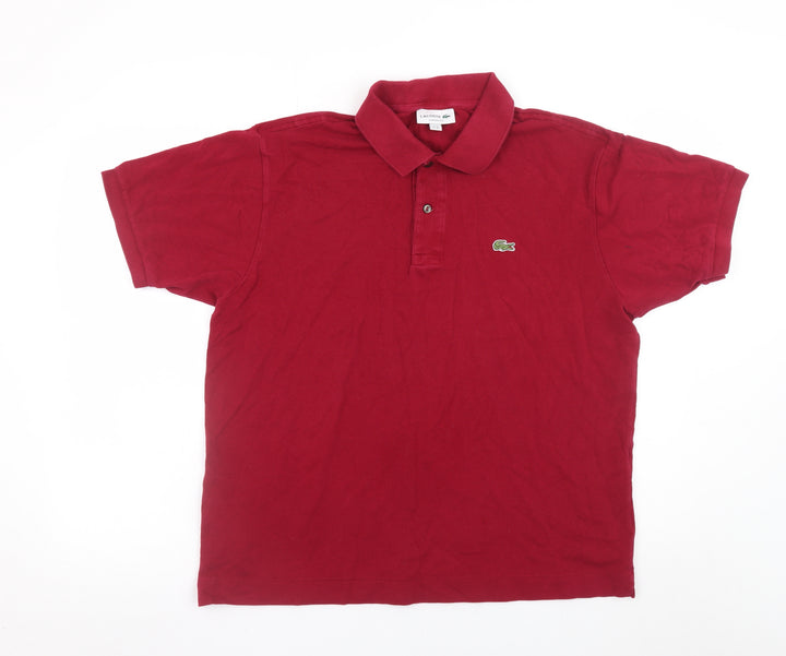 Lacoste Men’s Red Classic Fit Polo Shirt Size XL Cotton
