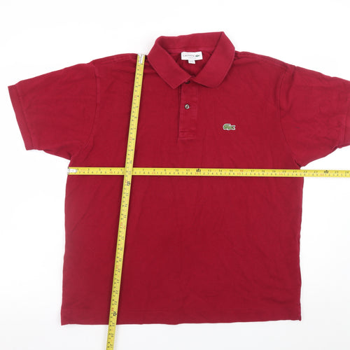 Lacoste Men’s Red Classic Fit Polo Shirt Size XL Cotton