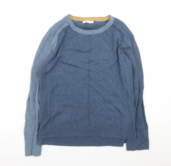 White Stuff Men's Blue Cotton Wool Crew Neck Jumper M