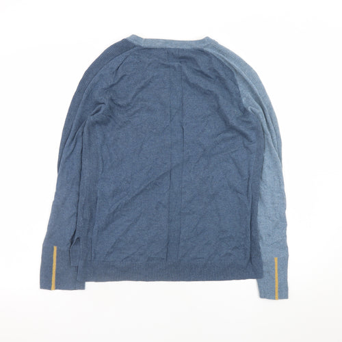 White Stuff Men's Blue Cotton Wool Crew Neck Jumper M