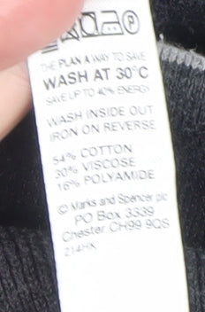 Marks and Spencer Men’s Grey Striped V-Neck Pullover Jumper Medium