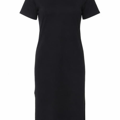 Nasty Gal Women’s Black Bodycon Midi Dress Size 6 Short Sleeve