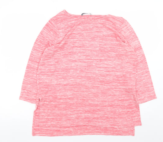 Marks and Spencer Women's Pink 3/4 Sleeve Jersey Top Size 14