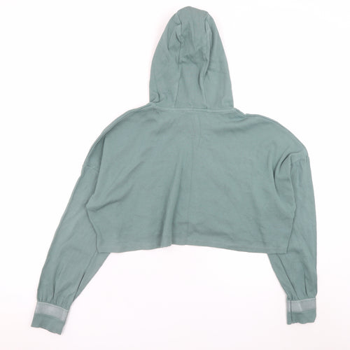 River Island Womens Green Cropped Pullover Hoodie UK 14