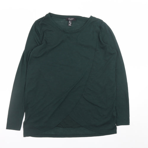 New Look Maternity Green Wrap Long Sleeve Cotton T-Shirt Size S