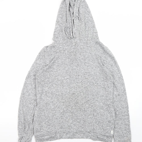 FatFace Women Grey Marl Relaxed Pullover Hoodie UK 8 Loungewear