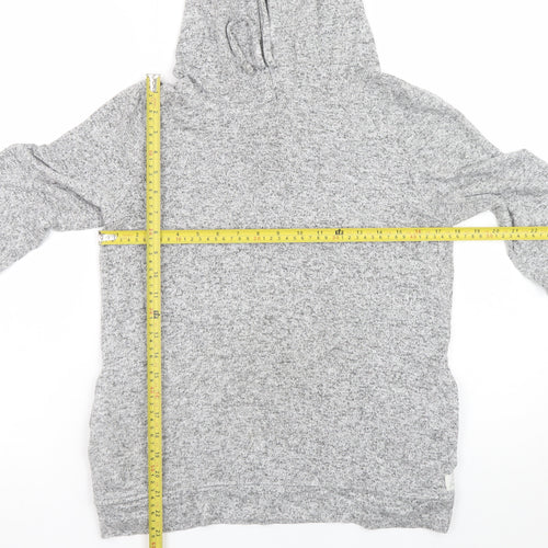 FatFace Women Grey Marl Relaxed Pullover Hoodie UK 8 Loungewear