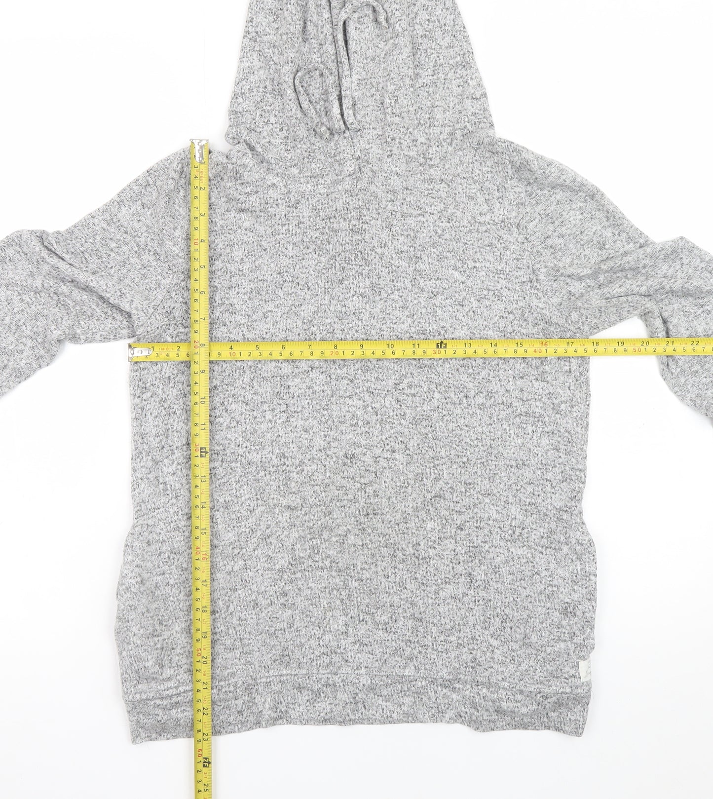 FatFace Women Grey Marl Relaxed Pullover Hoodie UK 8 Loungewear