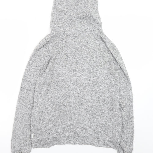 FatFace Women Grey Marl Relaxed Pullover Hoodie UK 8 Loungewear