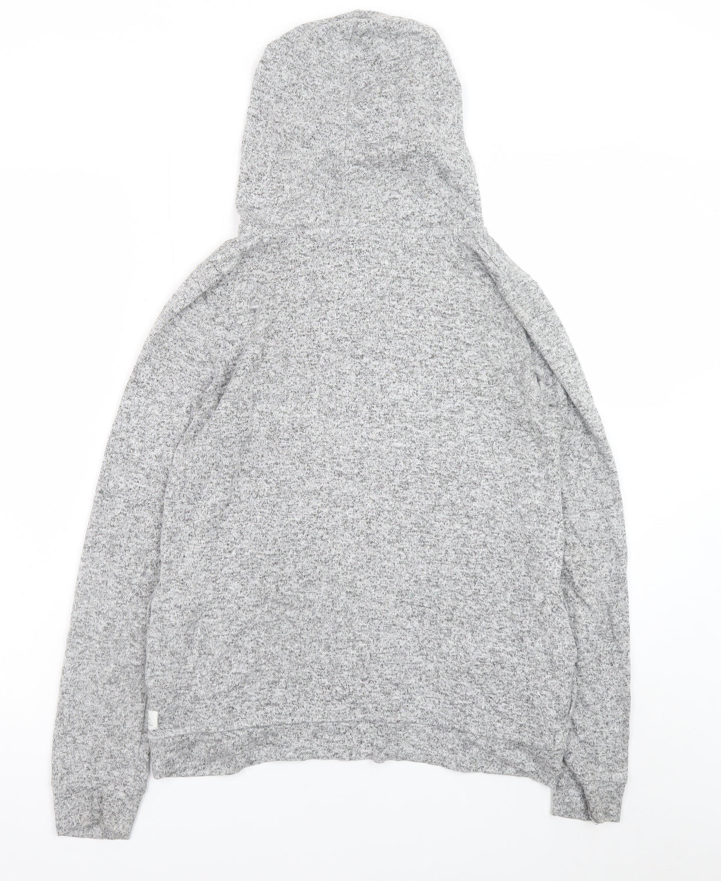 FatFace Women Grey Marl Relaxed Pullover Hoodie UK 8 Loungewear