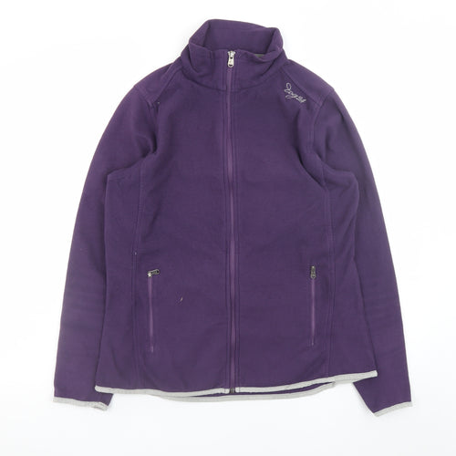TOG24 Women's Purple Fleece Jacket Size 12/14 Full Zip Casual