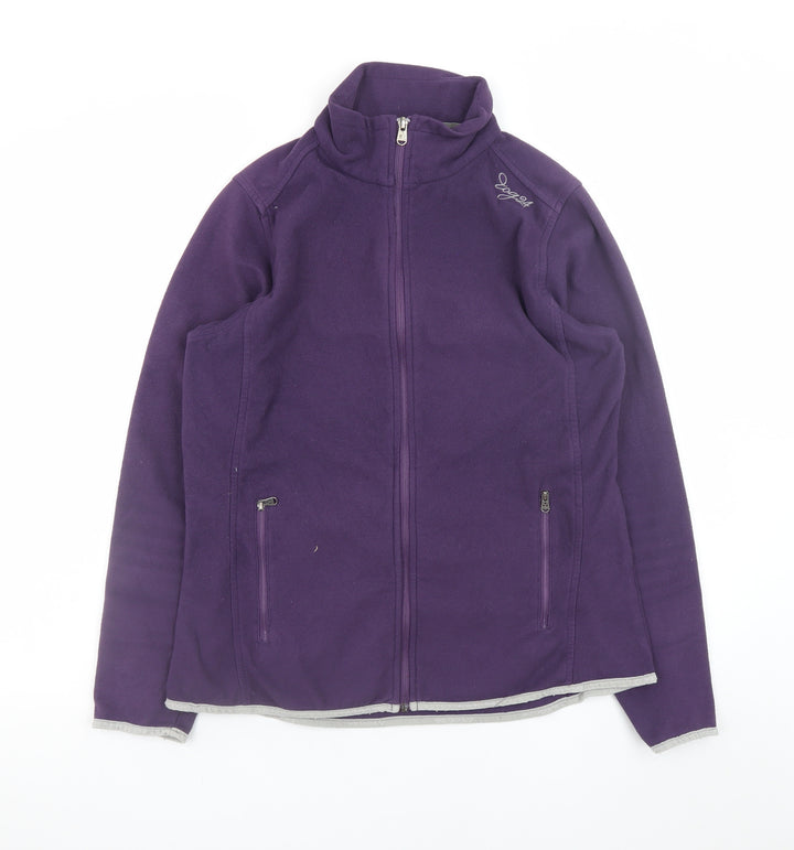 TOG24 Women's Purple Fleece Jacket Size 12/14 Full Zip Casual