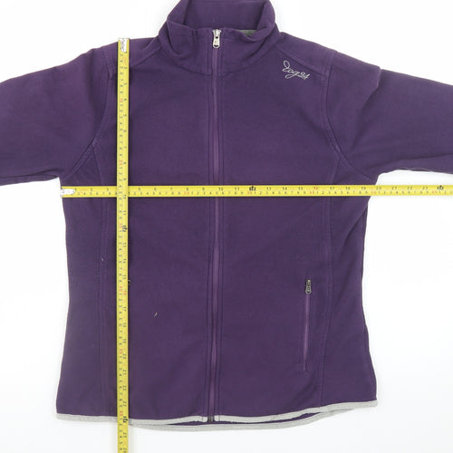 TOG24 Women's Purple Fleece Jacket Size 12/14 Full Zip Casual