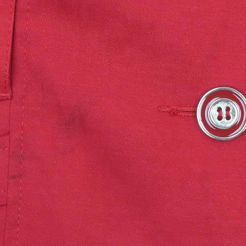 BHS Women’s Red Cotton Blend Blazer Jacket Size 12