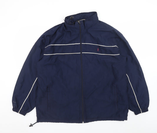 Ralph Lauren Men's Blue XL Cotton Windbreaker Jacket