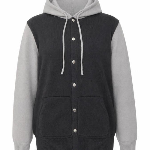 CHOIXX Women’s Grey Wool Blend Hooded Cardigan XL