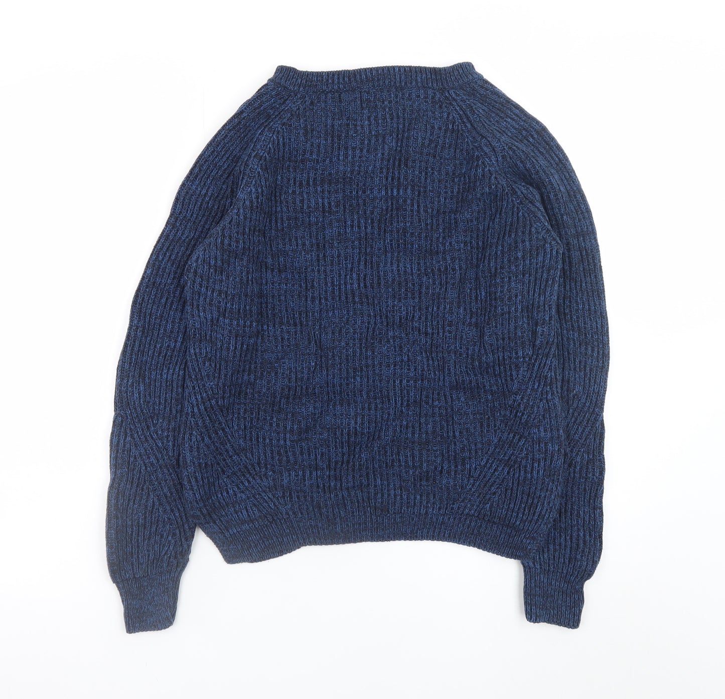 Wrap Women’s Blue Cotton Crew Neck Long Sleeve Jumper Size 12