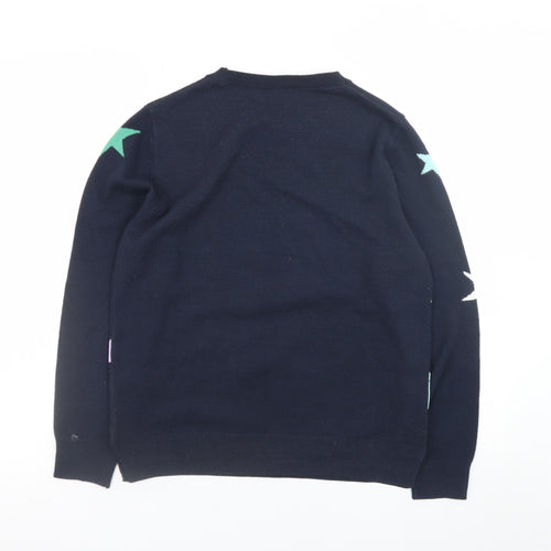 Marks and Spencer Women's Blue Star Knit Jumper Size 12