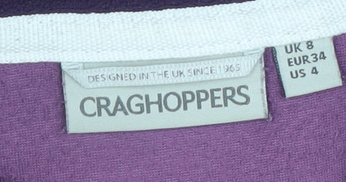 Craghoppers Women's Purple 1/2 Zip Fleece Sweatshirt UK 8